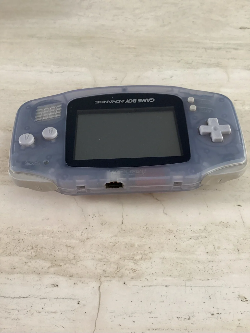 Nintendo Gameboy Advance Console Clear Glacier Handheld Game Boy GBA Purple
